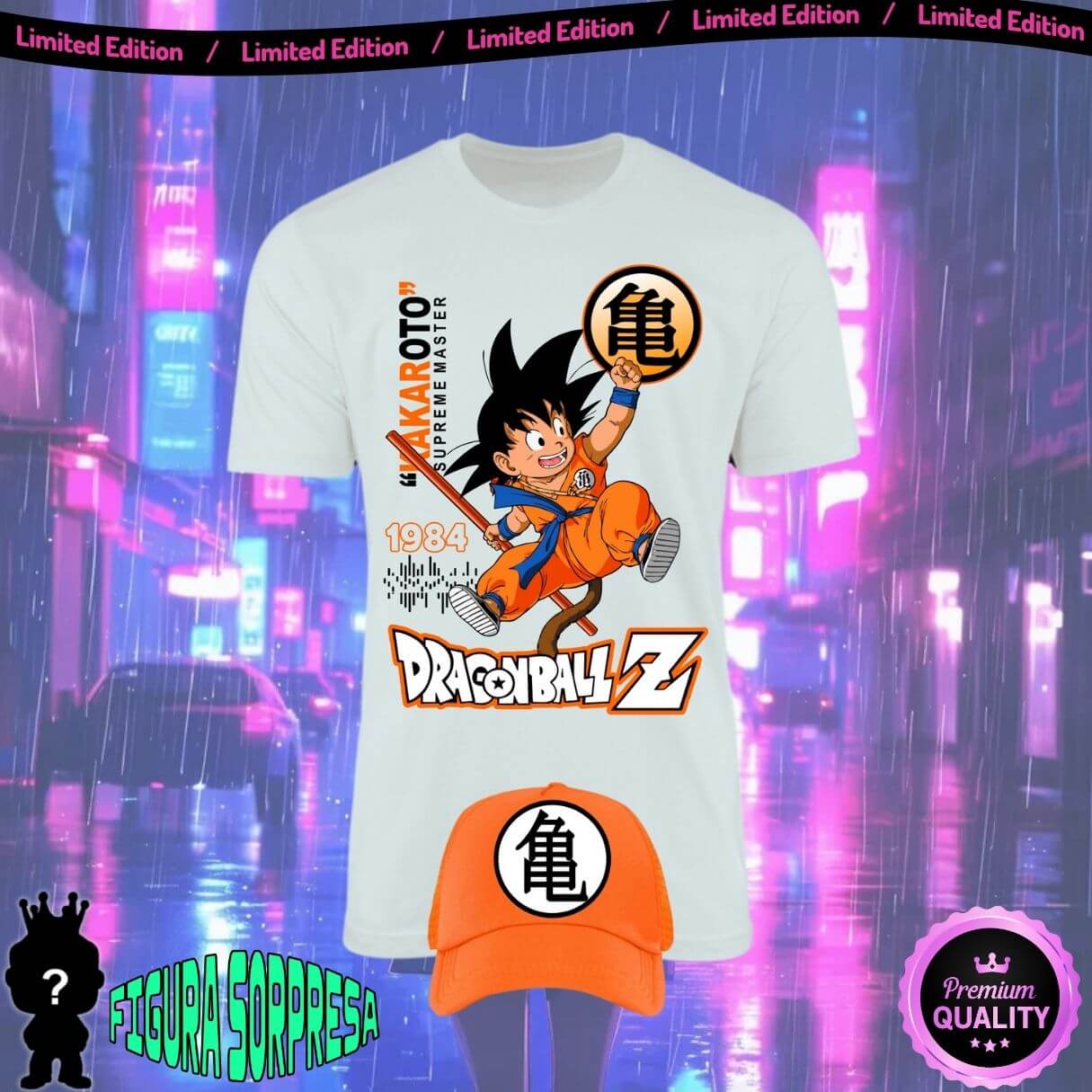 Combo Camiseta + Gorra Anime Obsequio Figura Sopresa