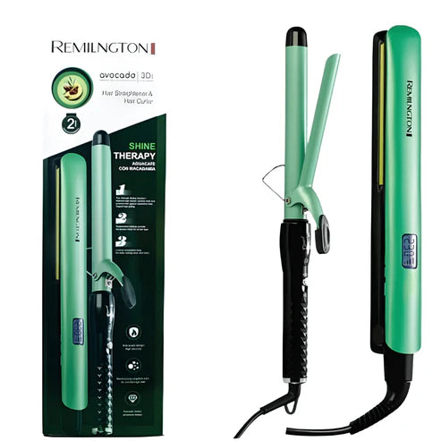 Plancha para Cabello Aguacate y Macadamia + Pinza Rizadora