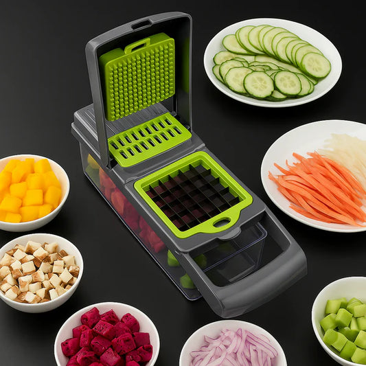 Rallador y cortador para frutas y verduras 🥒🥕🍅🥝 14 piezas