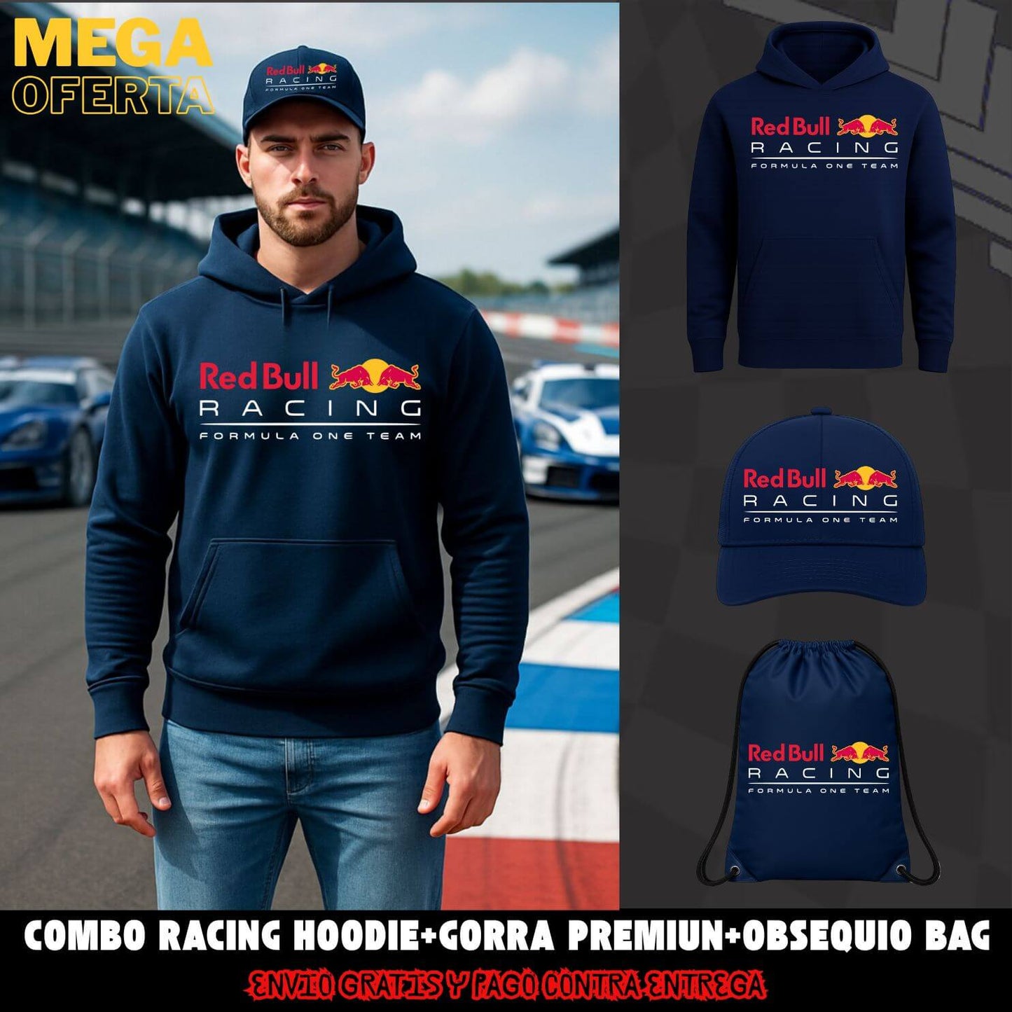 Combo Hoodie + Gorra Racing Obsequio Bag Exclusiva