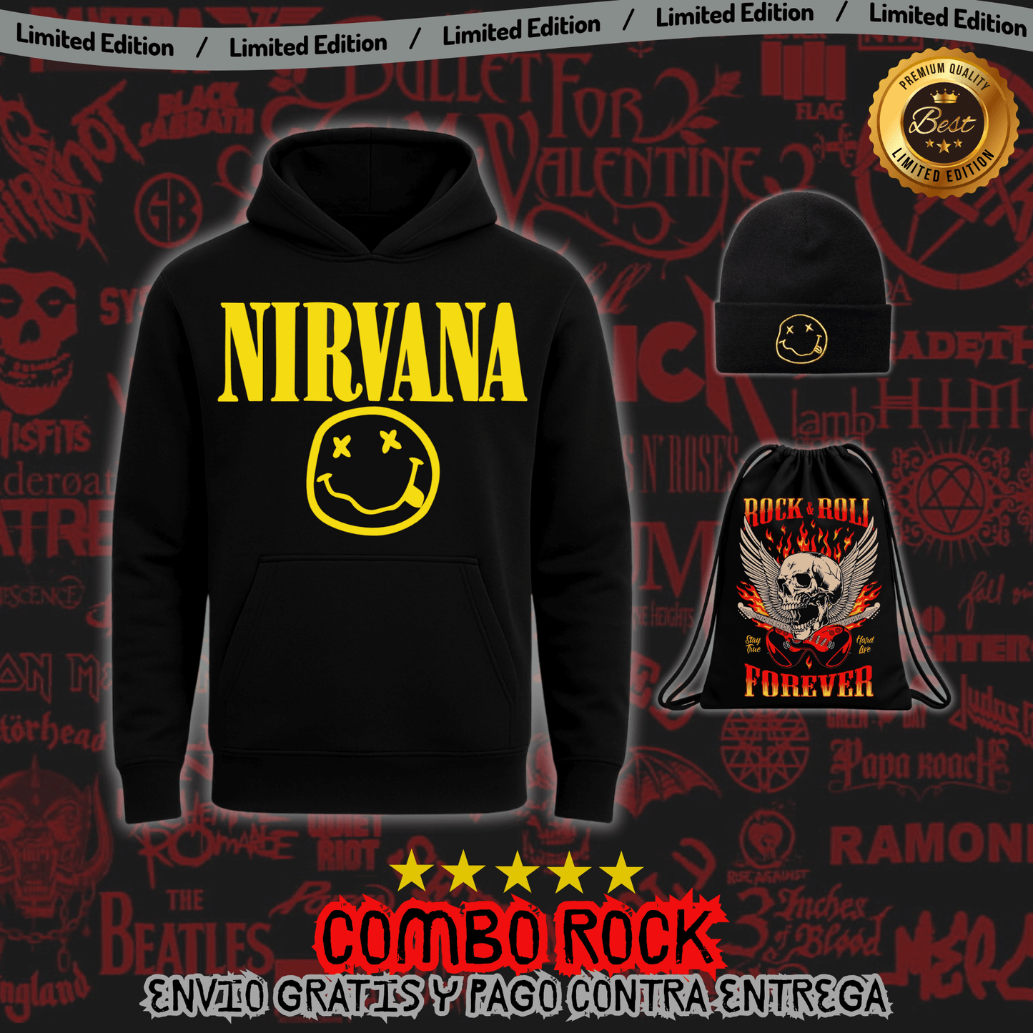Combo Hoodie + Gorro Lana Obsequio Bag Exclusiva