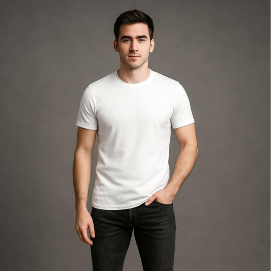 Camiseta Básica Adulto Unisex Ring Spun Blanco