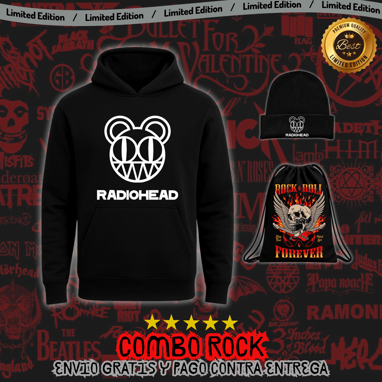 Combo Hoodie + Gorro Lana Obsequio Bag Exclusiva