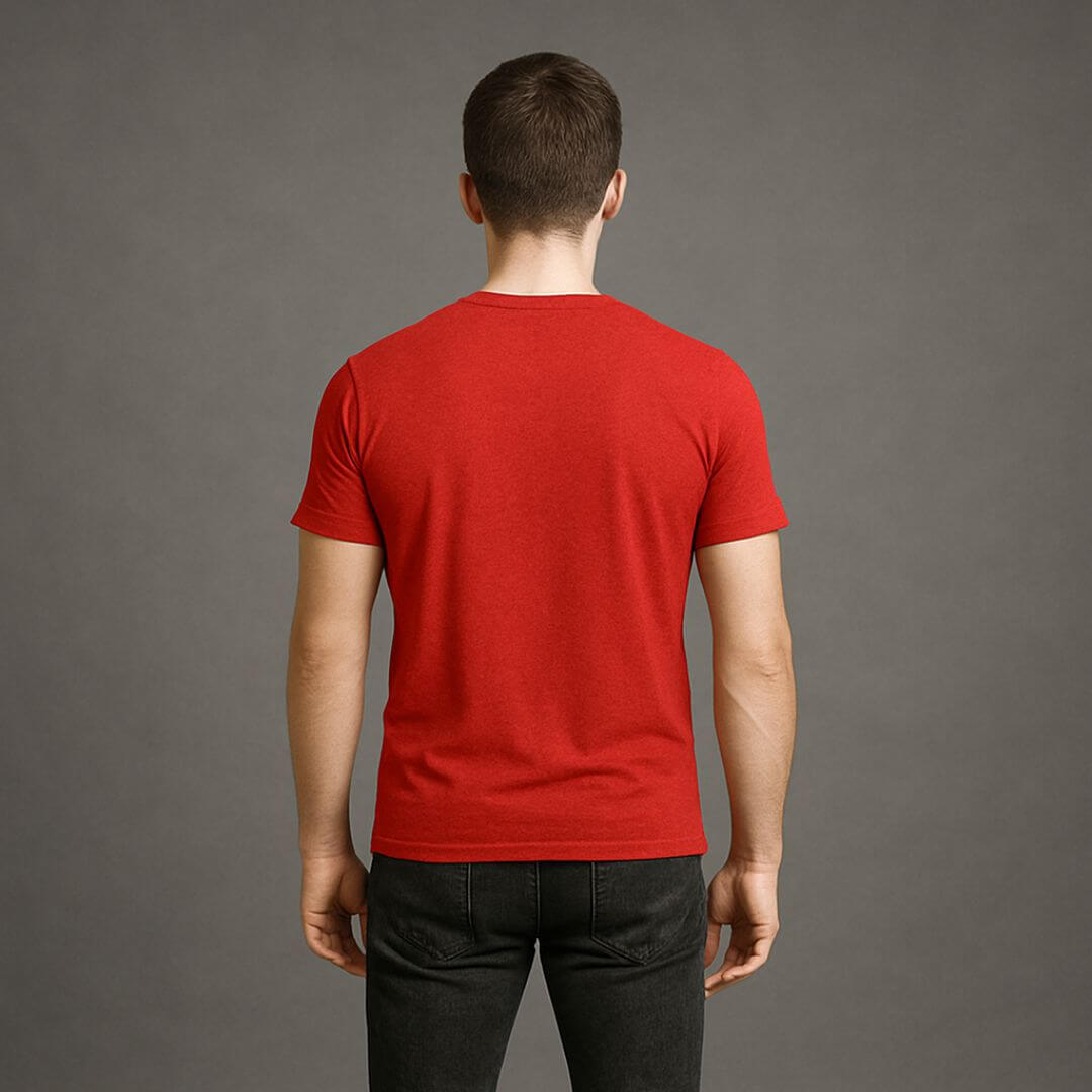Camiseta Básica Adulto Unisex Ring Spun Rojo