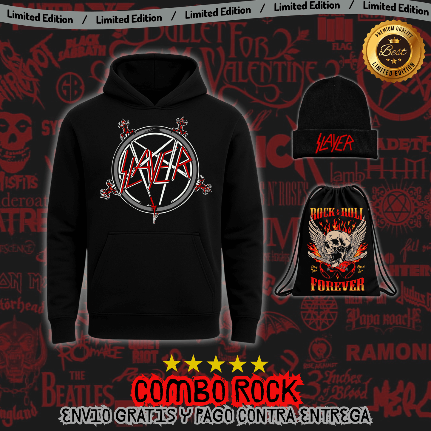 Combo Hoodie + Gorro Lana Obsequio Bag Exclusiva