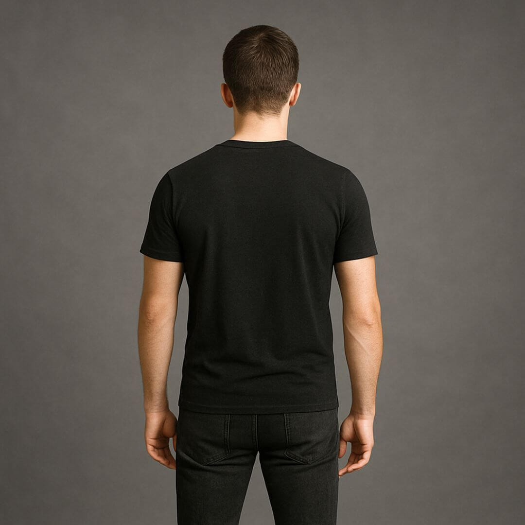Camiseta Básica Adulto Unisex Ring Spun Negro