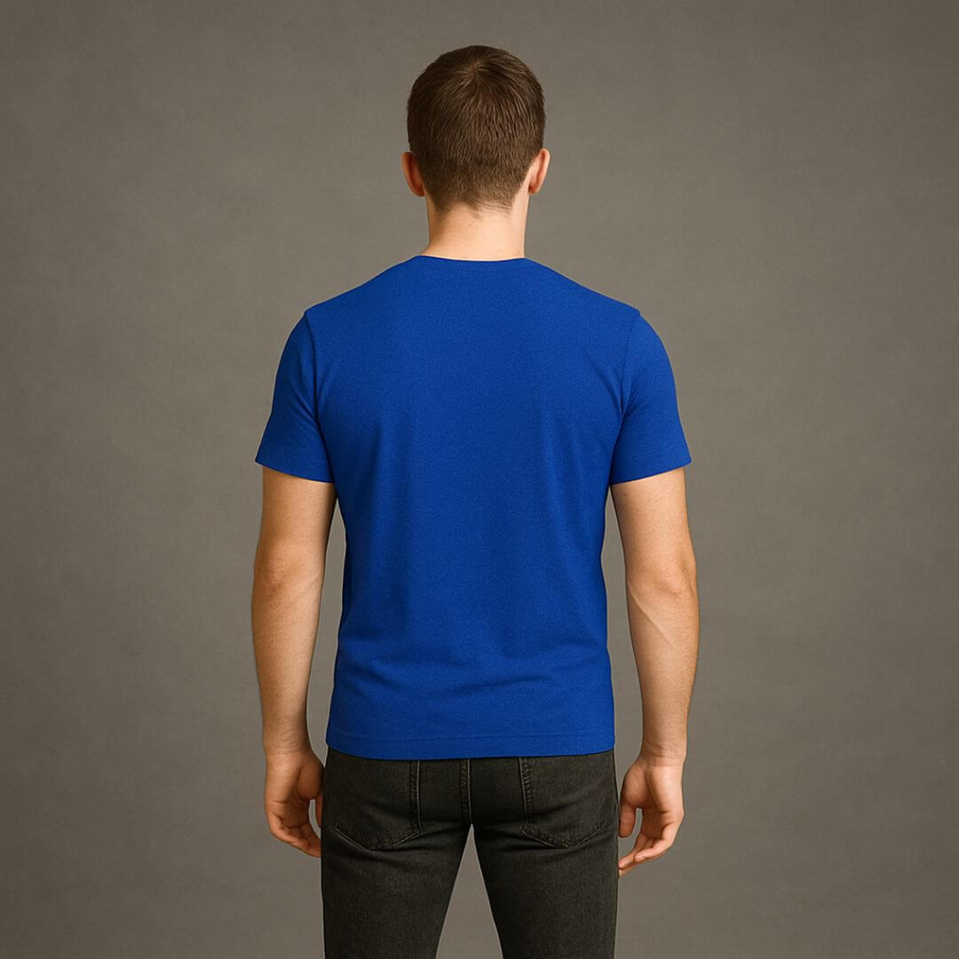 Camiseta Básica Adulto  Unisex Ring Spun Azul Royal