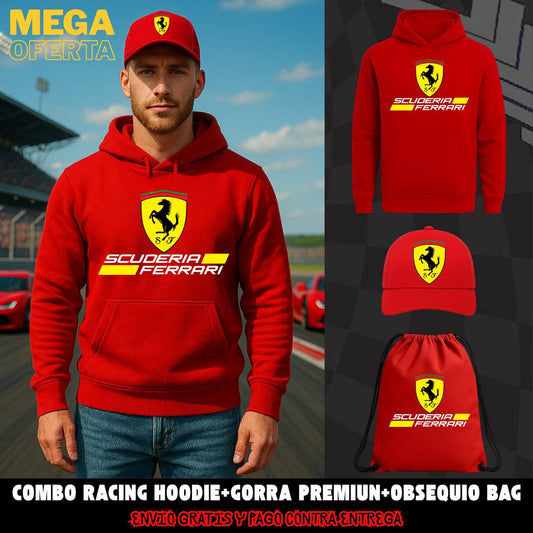 Combo Hoodie + Gorra Racing Obsequio Bag Exclusiva