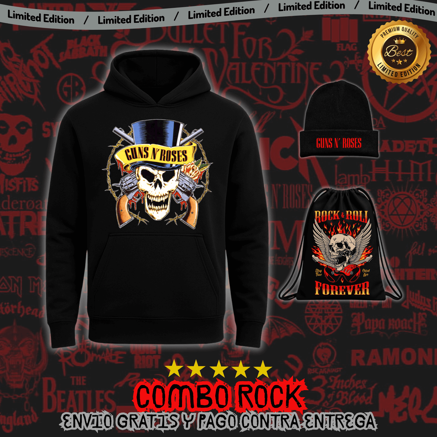Combo Hoodie + Gorro Lana Obsequio Bag Exclusiva