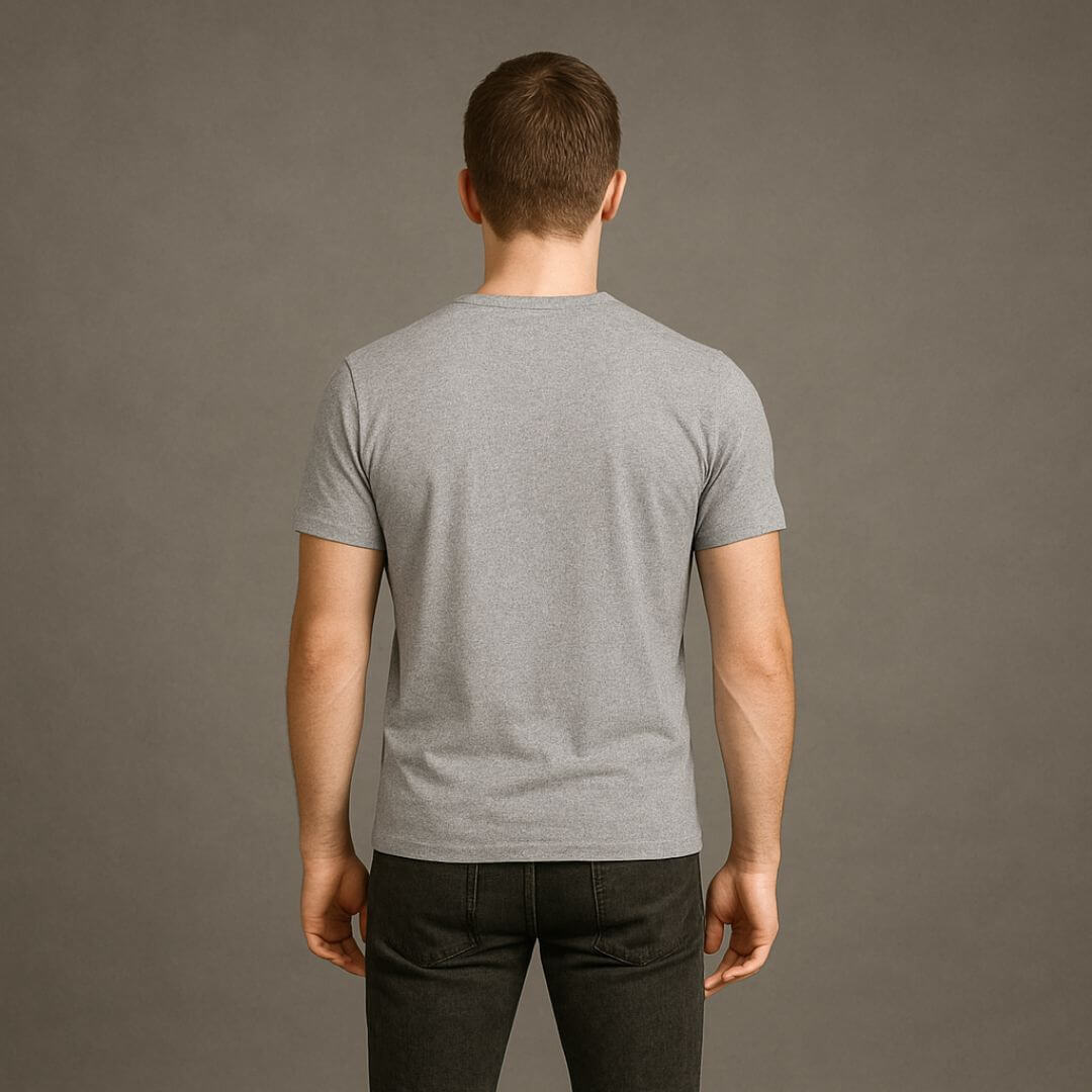 Camiseta Básica Adulto  Unisex Ring Spun Gris Jasped