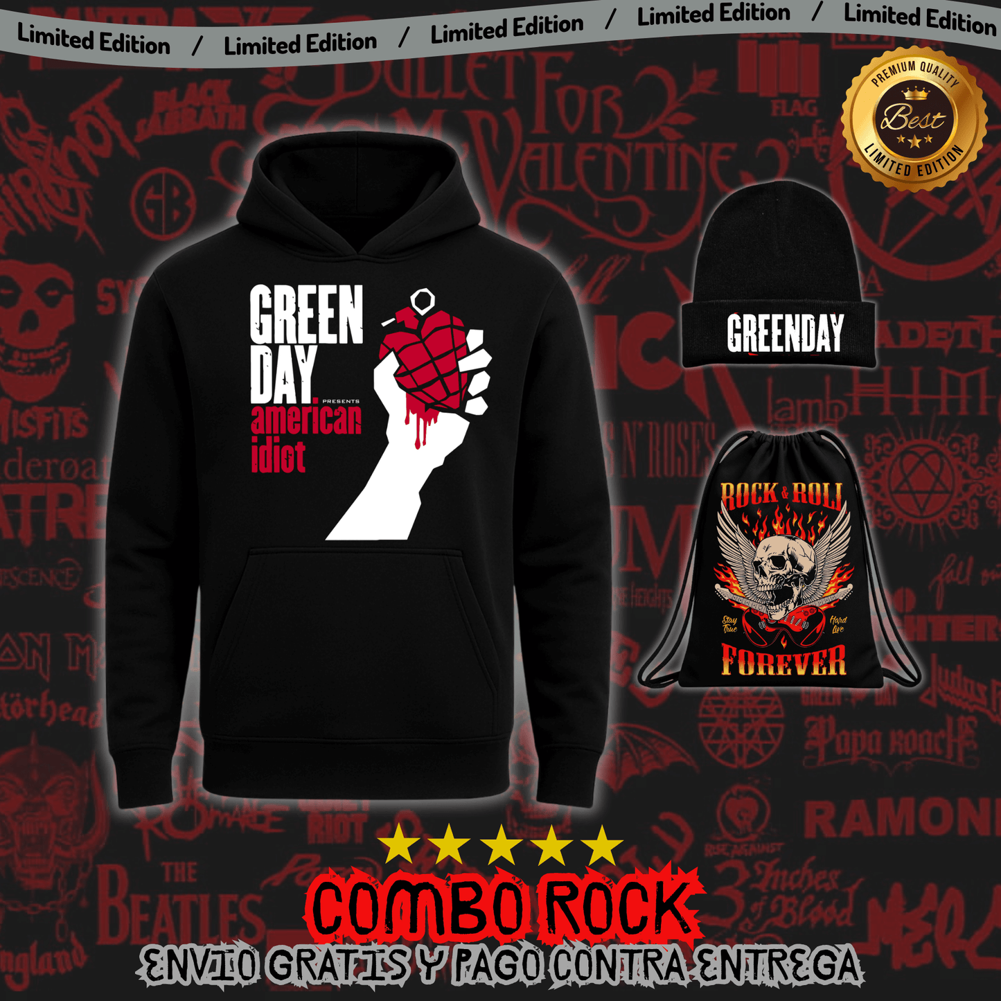 Combo Hoodie + Gorro Lana Obsequio Bag Exclusiva