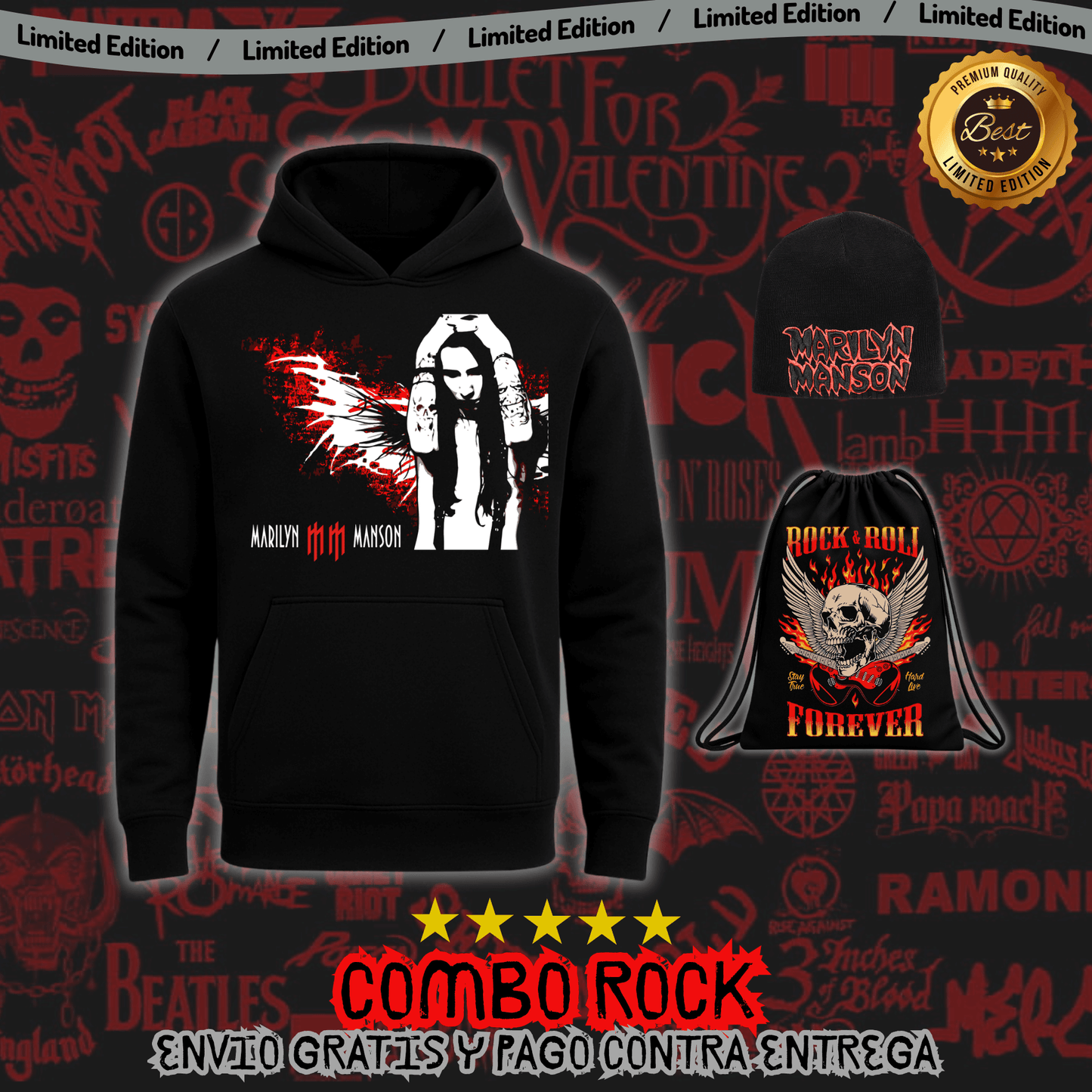 Combo Hoodie + Gorro Lana Obsequio Bag Exclusiva