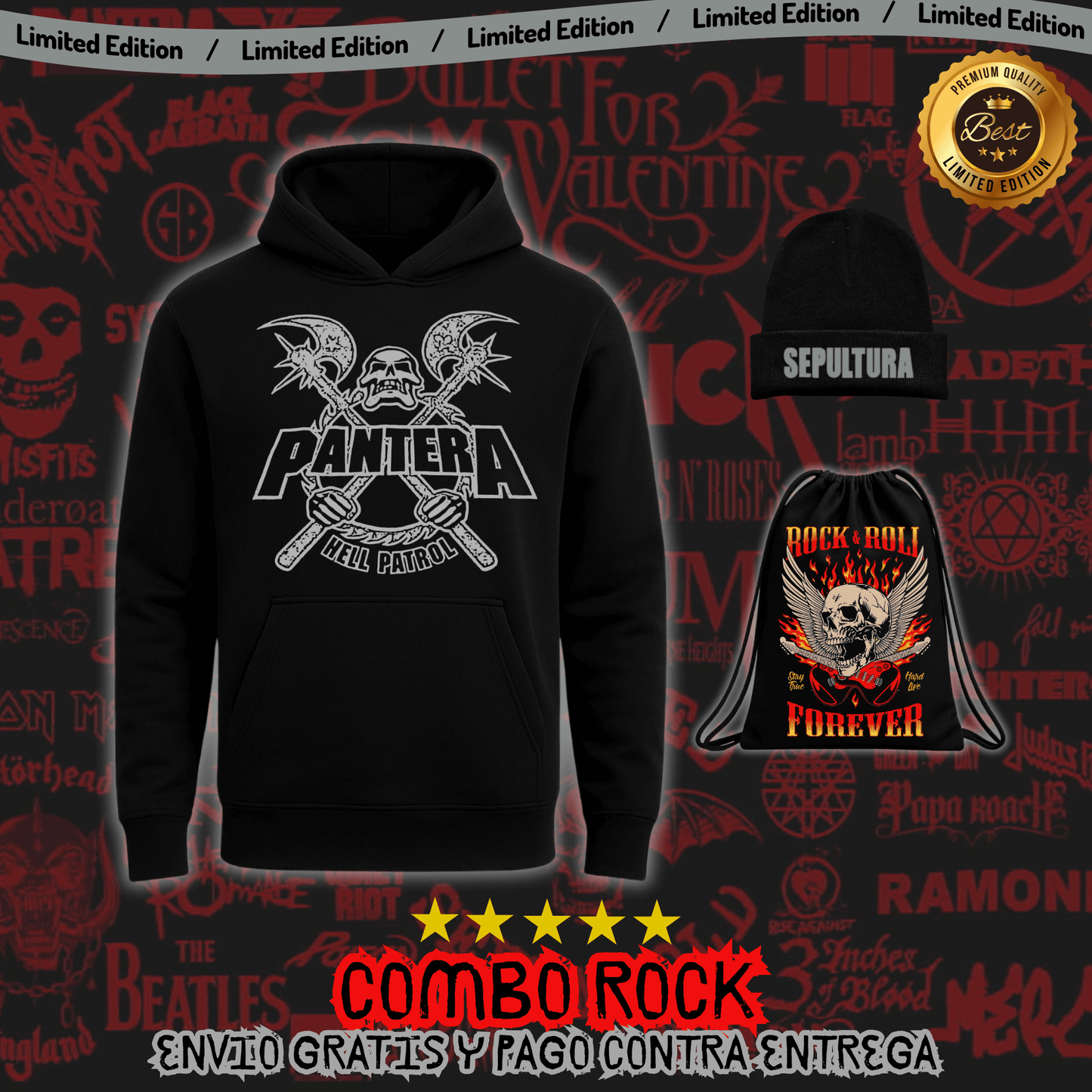 Combo Hoodie + Gorro Lana Obsequio Bag Exclusiva
