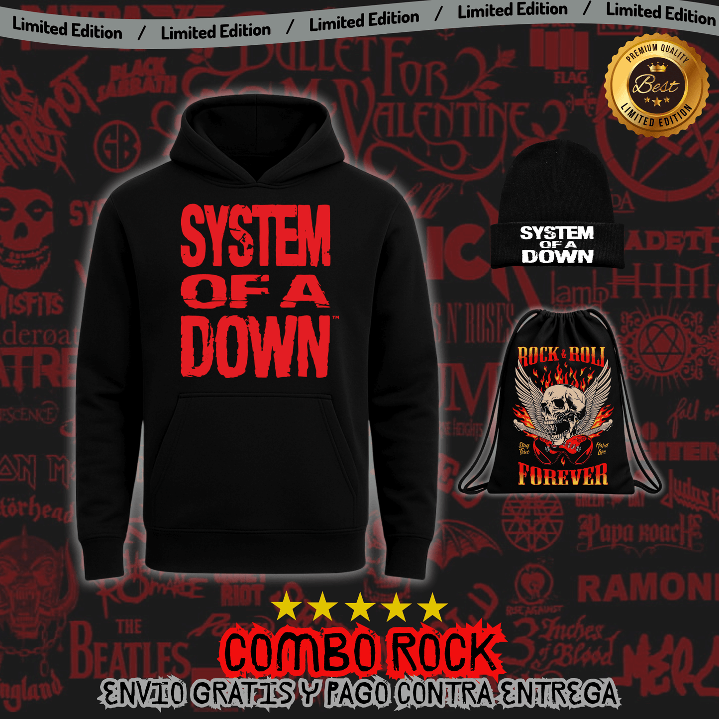 Combo Hoodie + Gorro Lana Obsequio Bag Exclusiva