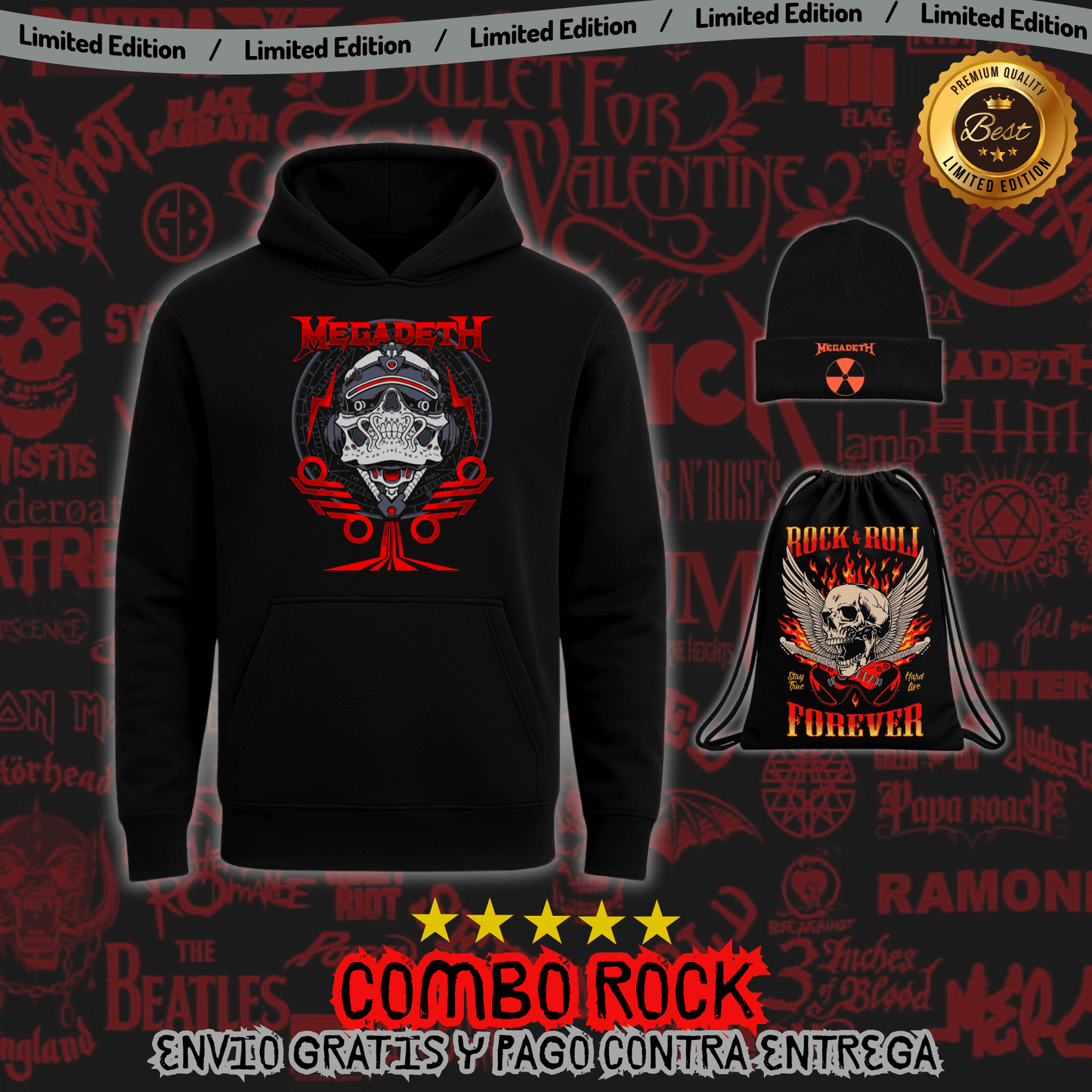 Combo Hoodie + Gorro Lana Obsequio Bag Exclusiva