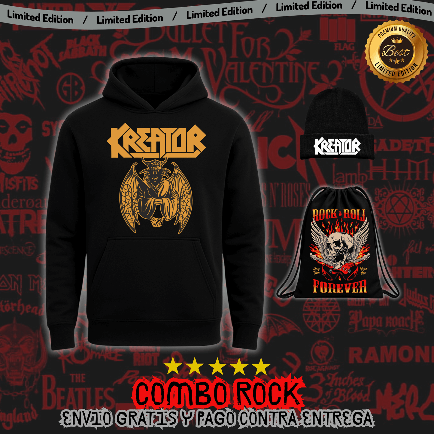 Combo Hoodie + Gorro Lana Obsequio Bag Exclusiva