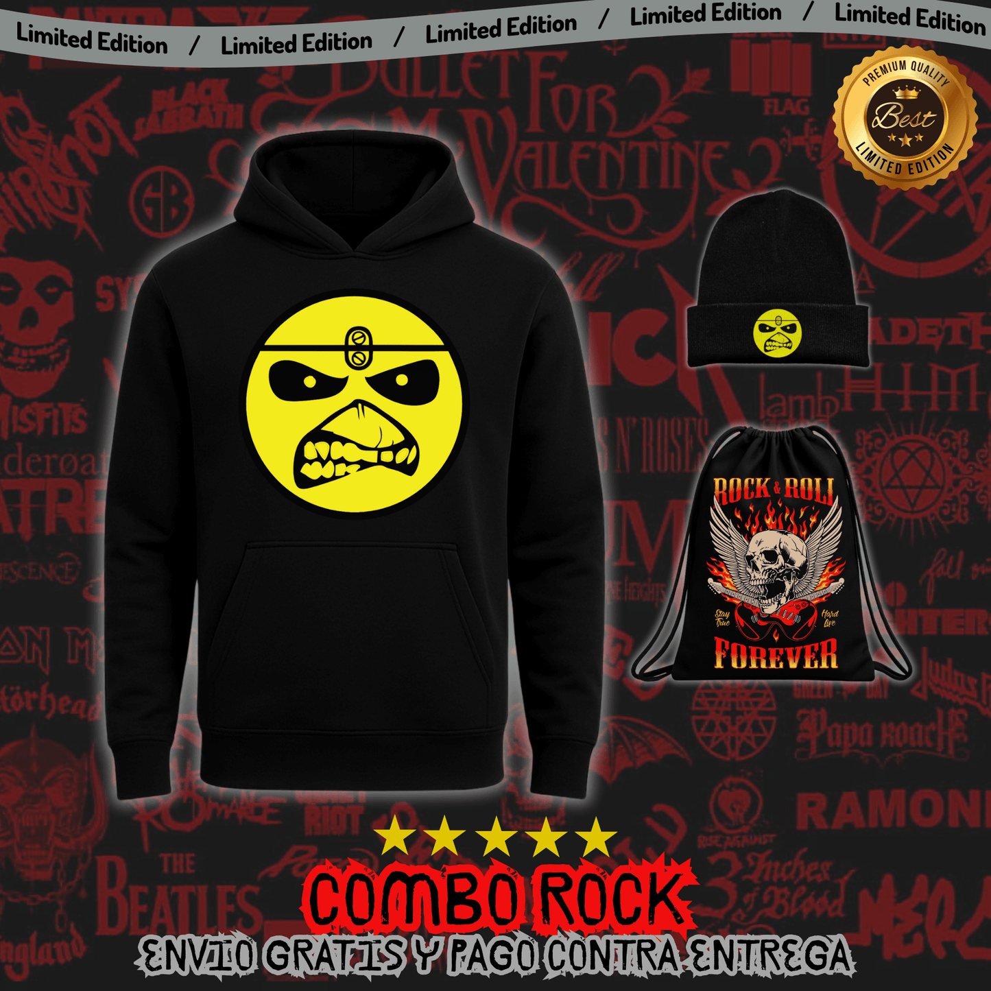 Combo Hoodie + Gorro Lana Obsequio Bag Exclusiva