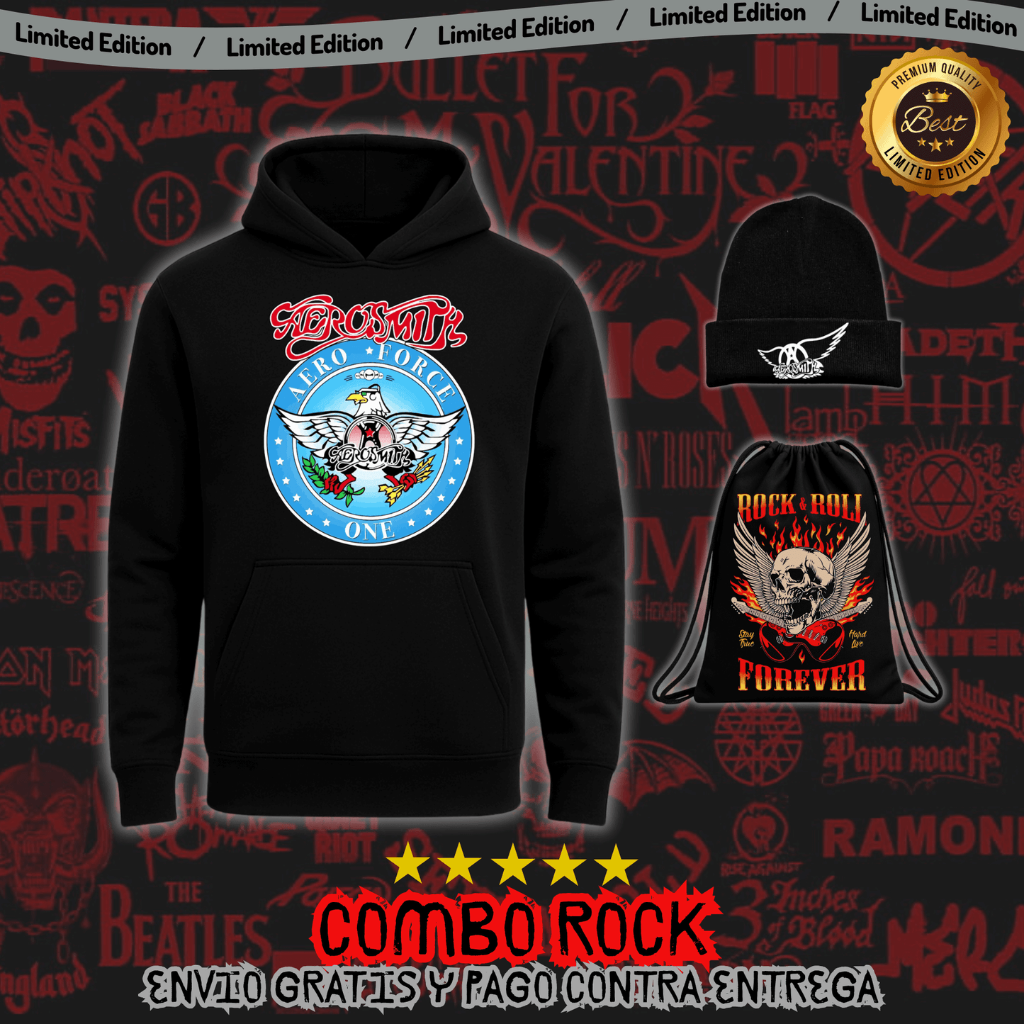 Combo Hoodie + Gorro Lana Obsequio Bag Exclusiva