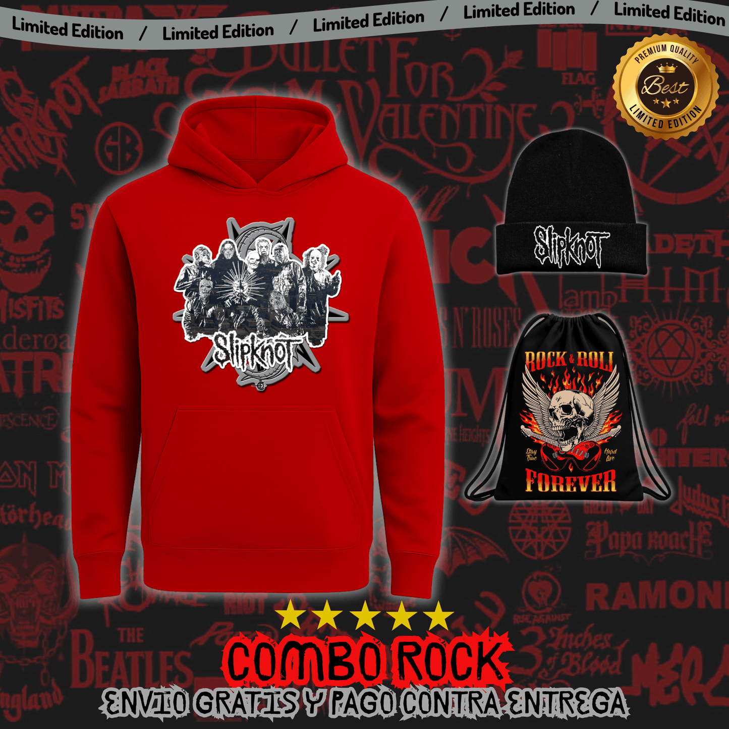 Combo Hoodie + Gorro Lana Obsequio Bag Exclusiva
