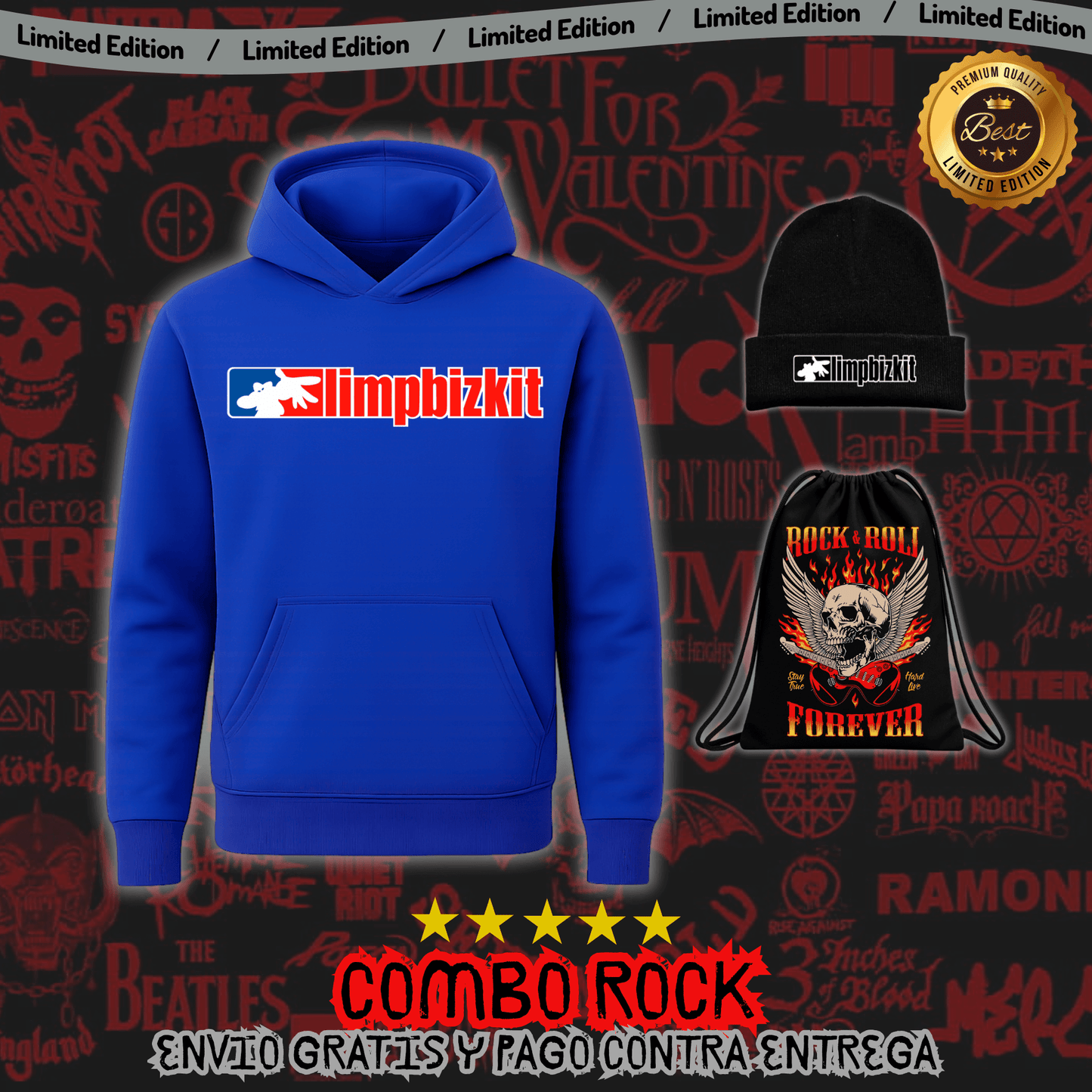 Combo Hoodie + Gorro Lana Obsequio Bag Exclusiva