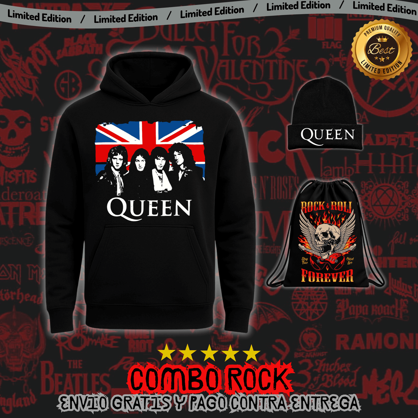 Combo Hoodie + Gorro Lana Obsequio Bag Exclusiva