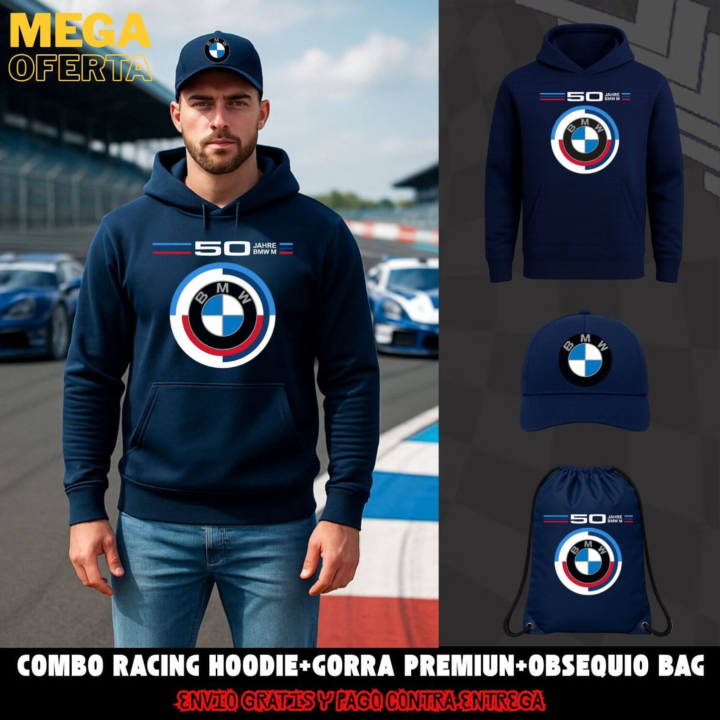 Combo Hoodie + Gorra Racing Obsequio Bag Exclusiva