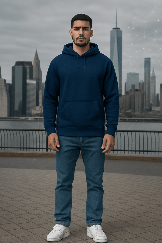 Buzo Adulto Unisex Capota Azul Navy