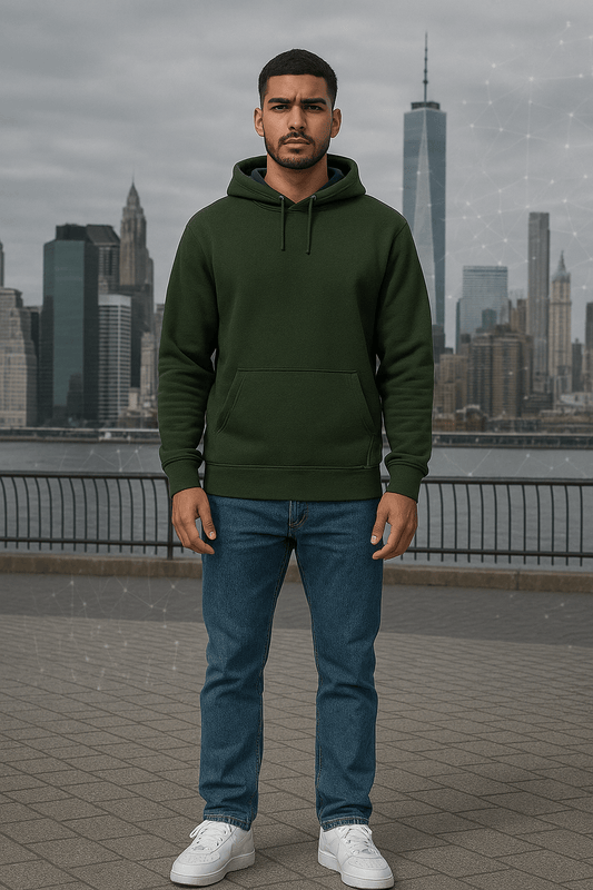 Buzo Adulto Unisex Capota Verde Militar