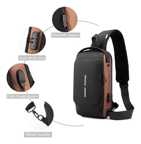 Bolso Canguro Riñonera Antirrobo Impermeable