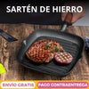 Sartén de Hierro Cuadrado Para Carnes