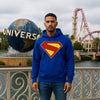 Buzo Superman 2025 Adulto Unisex Capota Azul