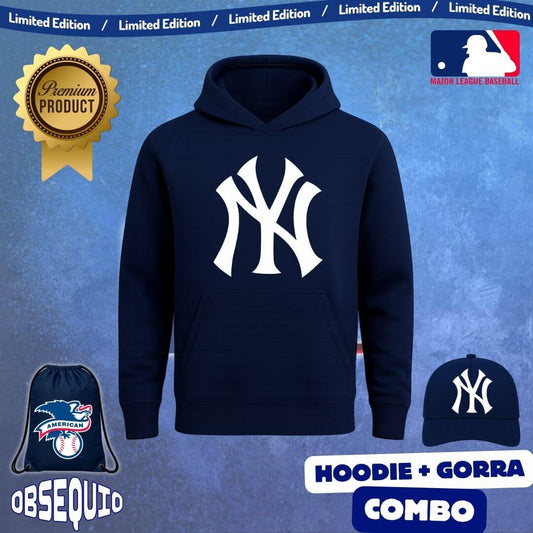 Combo Hoodie + Gorra Premiun Us Baseball Obsequio Bag Tula Sport