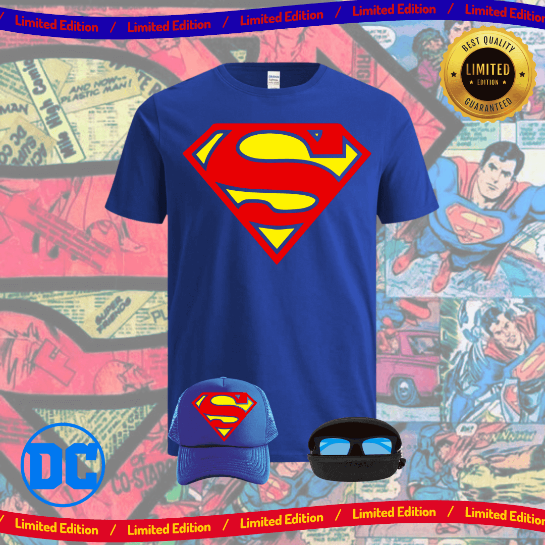 Combo Camiseta + Gorra Hombre De Acero Obsequio Gafas de Sol